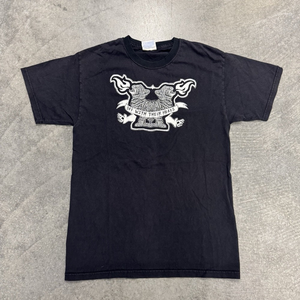 Vintage 2000s Off With Their Heads Punk Band T-Shirt Black Hanes Medium